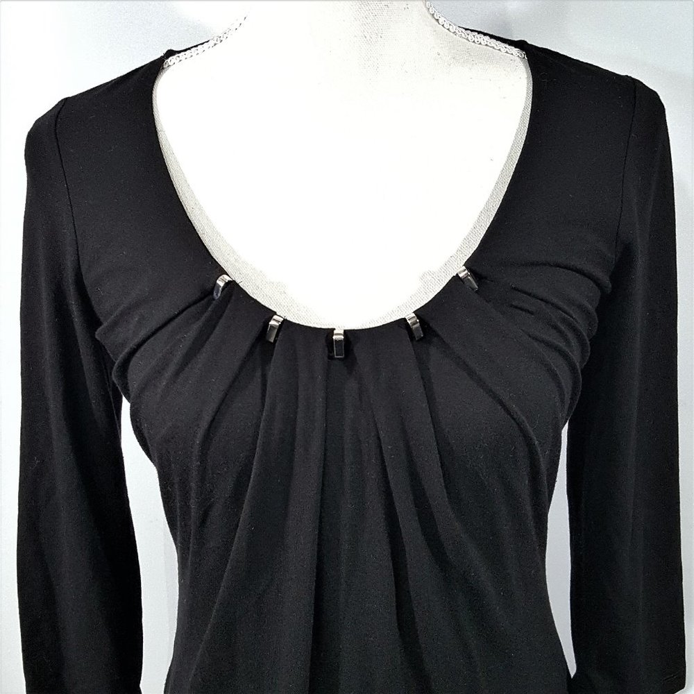White House Black Market Elegant Lined Top Black